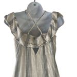 Volcom Women's Size Small Blue Winding Roads Babydoll Coastal Midi Dress Photo 7