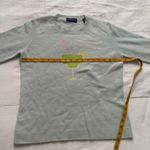 J.McLaughlin Mint blue 100% cashmere margarita graphic sweater Size large Green Photo 5