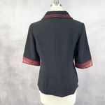 Womens Embroidered Asian Style Jacket Size 40 US M Floral Kimono Tang Feminine Red Size M Photo 5