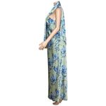 BHLDN   Molly Scarf-Neck Strapless Column Maxi Dress, Mint Cabbage Roses, Large Photo 3