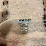 Anne Klein Scarf Fringed Plaid Neutral Cream Tan Black Large Blanket Cozy Soft Photo 3