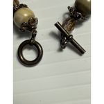 Boho Style Beaded Bracelet Round Stone Bronze Toggle Clasp‎ Jewelry Brown Photo 3