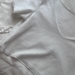 SheIn white waffle oversized cropped top Photo 1