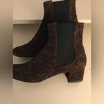 Bruno Magli women leopard suede short heel boots Size 6 Made in Italy Black Photo 4