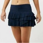 Lucky in Love Navy Tiered Mini Skirt Blue Size L Photo 0