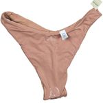 Aerie  Cheeky Bikini Bottoms Textured Tan S P Small NWT Photo 3