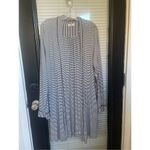 UGG  Women’s Black / White Stripe Robe Kimono Size L Photo 10