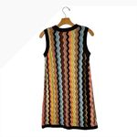 Missoni for Target Dress Women Small Brown Sleeveless Chevron Knit Mini Preppy Photo 2
