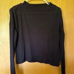 Black Mock Neck Knit Sweater Top Size M Photo 0
