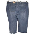 NYDJ  Brigitte High Waist Wide Leg Capri Jeans size 22W in Corfu Blue NWT Raw Hem Photo 7