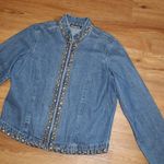 New Direction Denim jacket with gold studs, zip-up front and buttoned cuffs Photo 0