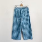 American Eagle Super High Rise Blue & White Striped Wide Leg Pants Size 2 Reg Photo 4