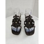 Nine West Brown Suede And Cork Thong Wedge Sandals Strappy With Flower Size 9 Photo 1