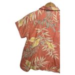 Tommy Bahama Top Womens Small Orange Coral Silk Floral Tropical Hawaiian Beach Photo 9