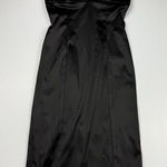Bebe Elegant Black Halter Neck Formal Evening Dress Cocktail Party Gown size S Photo 0