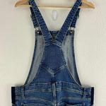 Old Navy Maternity Side-Panel OG Short Straight Leg Distressed Jean Overalls Photo 8