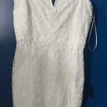 Lulus  Dress White Lace Floral Mini Photo 1