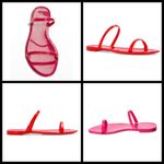 Stuart Weitzman 💕💕 Sawyer Slide Dual-Band Jelly Flat Sandals in Orchid ~ 8 NWT Photo 4