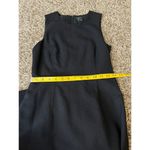 Theory  Black Arila Wool Mini Shift Dress Womens Sz 2 Career Professional LBD Photo 6