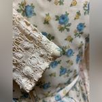 Vintage Floral High Neck Crochet Long Sleeve Prairie Dress Photo 6
