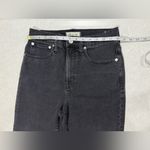 Madewell  Women's High Waist Classic Straight Jeans Black Frayed Hem, Size 27 Photo 12