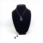 Vintage Mexico 925 Silver Red Jasper pendant and earrings. Photo 9