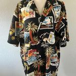 Koko Island Hawaiian Postcard Travel Vacation Button Up Shirt Size L Photo 0