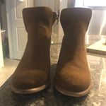 BP brown wooden booties Photo 1