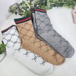 3 Pair of Diamante Motif Design Quarter Socks Gray Photo 0
