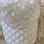 White Floral Lace Cap Photo 6