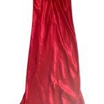 California Dynasty Vintage 1990s Gothic  Satin Red Full Length Slip Photo 0