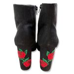Wild Diva ⭐️ Black Suede Rose Embroidered Booties Photo 3