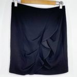 BCBGeneration Womens Black Ruffle A-Line Mini Skirt Size 4 Career Office Photo 0