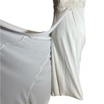 St. Tropez Cream Spaghetti Strap Wedding Gown White ivory Front SplitShawl Size12 Photo 6