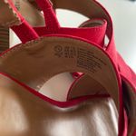 White Mountain  Red Suede Heeled Sandals Size 7.5 Photo 5