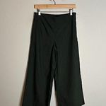 Loft  dark green high waisted wide leg cropped dress pants Photo 0