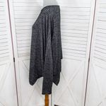 Mossimo Supply Co Mossimo Metallic Shimmer Asymmetrical Hem Dolman Sleeve Top Black Silver Small Photo 1