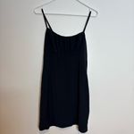 Abercrombie & Fitch Black Ruched Mini Slip Dress with Straps Size Small Photo 3