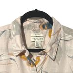 Rachel Zoe  100% Linen Shirt XL Dress Cover Up‎ Pink Floral Button Down ResortEUC Photo 2