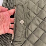 Blue Rain by Francesca's Army Green Puffer Insulated Vest Crosshatch Size S Photo 2