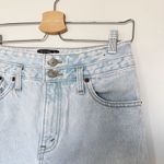 Abercrombie & Fitch A & F Mom Jean Light Blue Denim Raw Hem Straight Jeans 26 Photo 6