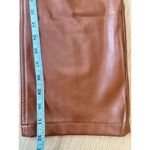 Abercrombie & Fitch NWT Abercrombie & Finch Vegan Leather 90s Straight Pants in Cognac Brown 8L 2120 Photo 4