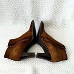 Franco Sarto Vintage Y2K Cognac Suede Leather Whipstitch Pointed Heel Boots 6.5 Photo 7