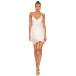 SEROYA Leah Silk Mini Dress Pearl Womens Size XS White Photo 9