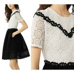 Maje Renald Floral Lace Skater Mini Dress Size 1 NWOT Photo 2