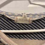 Altar'd State Striped Baja Hoodie Tassel Fringe Boho Cotton Sweater Large Cream Photo 3