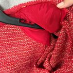 Misook V-Neck Tweed Jacket Knit Gold Button Closure Red Orange Size M Office Photo 6
