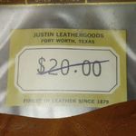 Justin Vintage Leather 4 Inch Wallet Kiss Lock Brass Clasp Embellished Front Photo 5