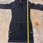 Apple Bottoms Apple bottom Jeans Y2K Hooded Mini Dress Black Blue Womens Small Photo 7