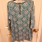 Crown & Ivy  Blue and White Patterned Mini Dress Photo 1